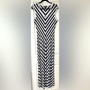 Black and White Stripe Maxi Dress